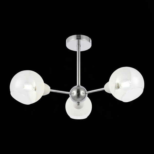 Купить Evoluce SLE102702-03 Светильник потолочный Хром/Прозрачный, Матовый никель E14 3*40W