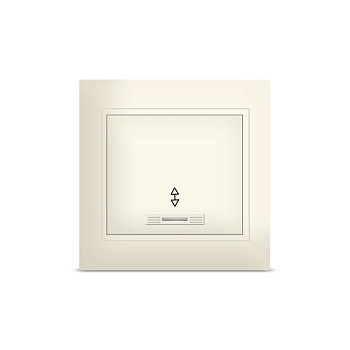 UNIVersal "Севиль" Выключатель "слоновая кость" 1 кл. проходной с подсветкой Б-С0125