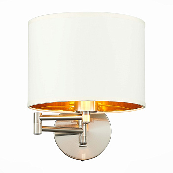 Evoluce SLE300551-01 Бра Никель/Золотистый, Светло-бежевый E27 1*40W