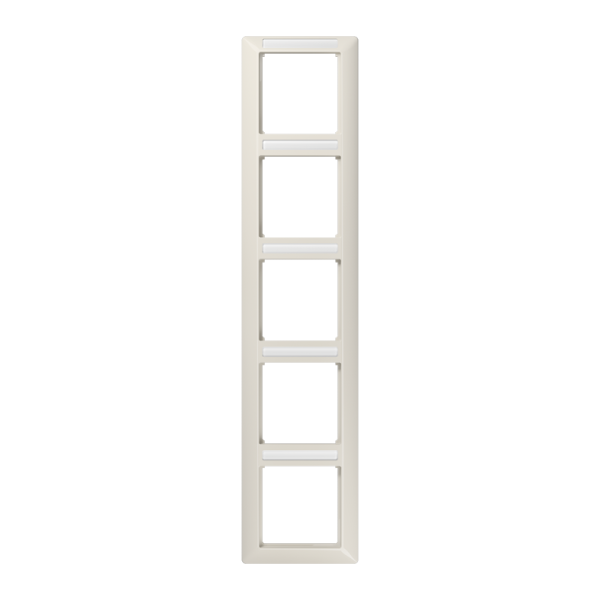 JUNG Рамка 5-кратная вертикальная с полем для надписи слоновая кость AS585BFINA