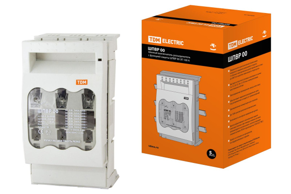 TDM Шинный выключатель-разъединитель с функцией защиты ШПВР 00 3П 160A SQ0726-0005
