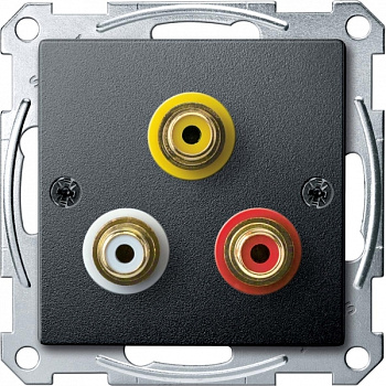 SE Merten SM Антрацит Аудио/Видео Розетка RCA MTN4351-0414