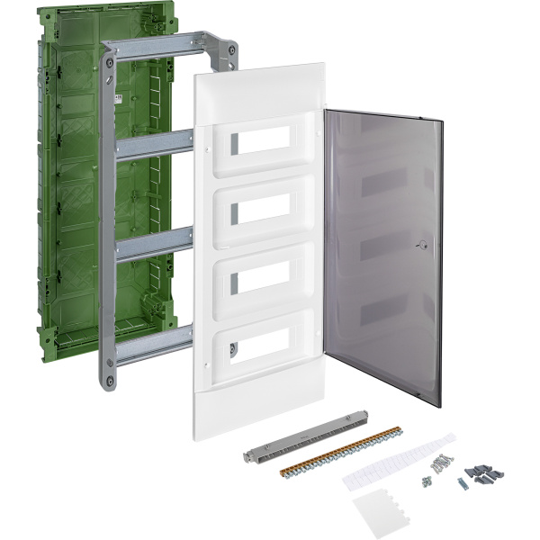 Купить Legrand Practibox S Пластиковый щиток Встраиваемый (в полые стены) 4X12 Дымчатая дверь 135574