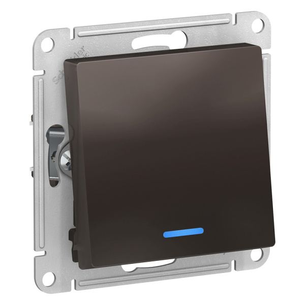 Systeme Electric AtlasDesign Мокко Переключатель 1-клавишный с подсветкой, сх.6а, 10АХ, механизм