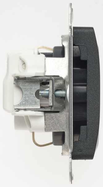 Купить Systeme Electric Glossa Антрацит Розетка с/з, 16А