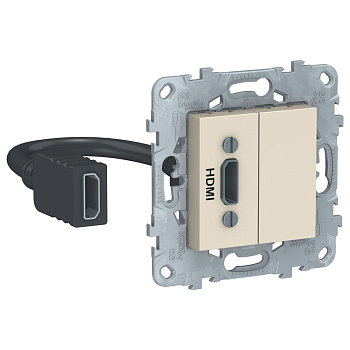 SE Unica New Беж Розетка HDMI NU543044