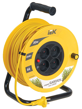 IEK Катушка УК30 с т/з 4 места 2Р/30м 2х0,75 мм2 "Garden"