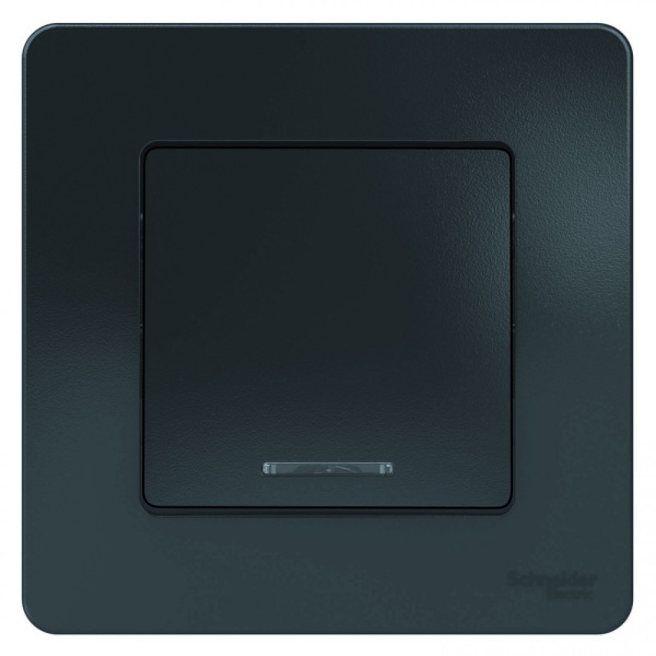 Systeme Electric Blanca внутр Антрацит Выключатель 1-клавишный с подсветкой, 10А, 250B