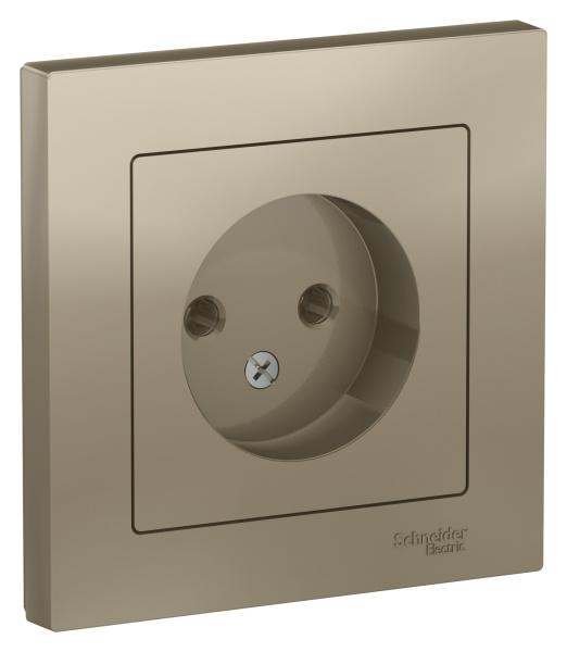 Купить Systeme Electric AtlasDesign Шампань Розетка б/з, 16А, в сборе