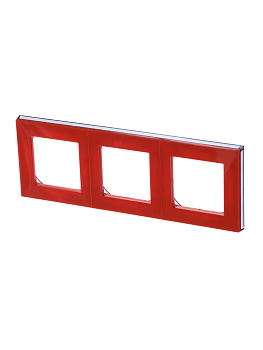 ABB EPJ Levit Оранжевый / дымчатый чёрный Рамка 3 поста 2CHH015030A6066