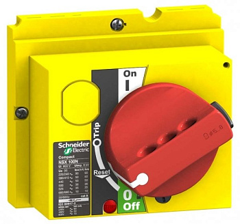 SE Compact NSX Рукоятка поворотная красно-желтая NSX100/250 LV429339