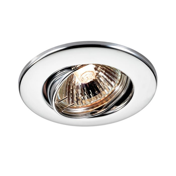 Novotech 369693 NT12 274 хром Встраиваемый ПВ светильник IP20 GX5.3 50W 12V CLASSIC