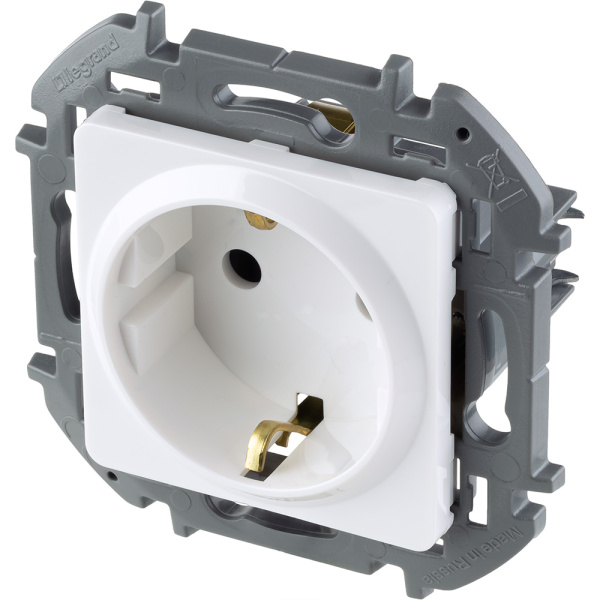 Купить Legrand INSPIRIA Белый Розетка 2К+З - немецкий стандарт - 16 А - 250 В 673720