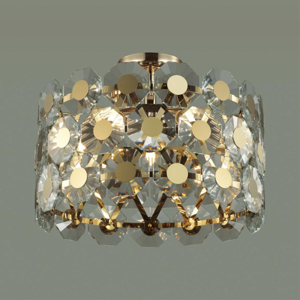 Купить Odeon Light 4974/5C HALL ODL22 373 золотой/хрусталь Люстра потолочная E14 5*40W TOKATA