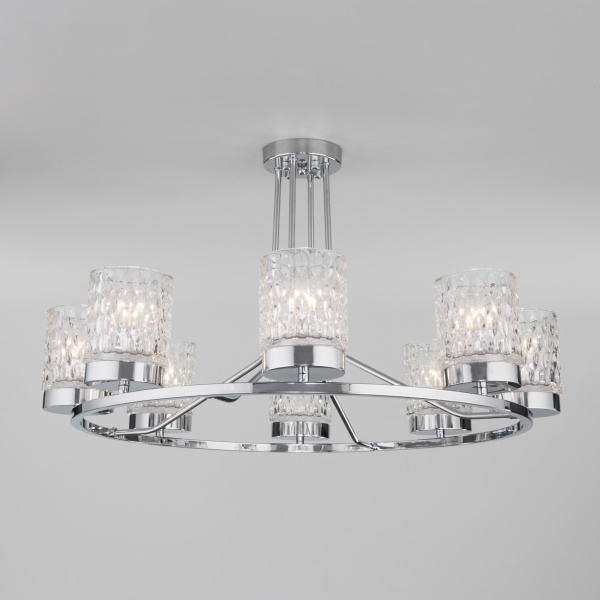 Купить Eurosvet Потолочная люстра со стеклянными плафонами 60127/8 хром a057094