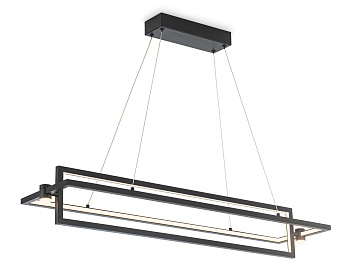 Ambrella Светильник подвесной светодиодный FL5737/2+2 BK черный 45W 3000K/4200K/6400K 900*220*1300 (без ПДУ)