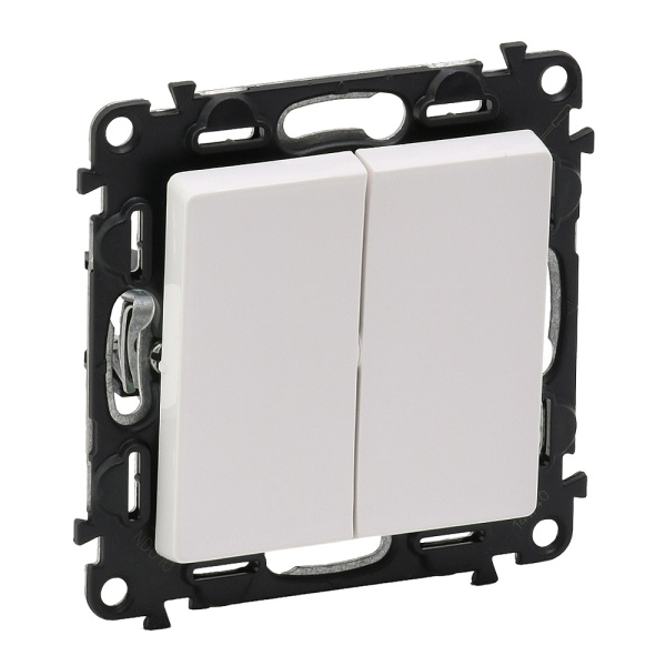 Legrand Valena LIFE DIY Бел Выключатель 2-клавишный 10А 250В 752405