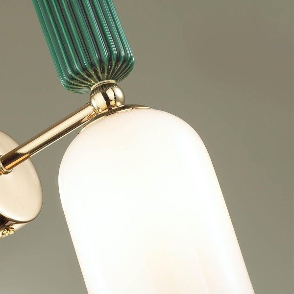 Купить Odeon Light 4861/1W CLASSIC ODL_EX21 золото/раноцветн./керамика/стекло Бра E14 1*40W CANDY