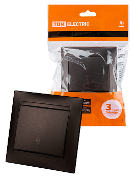 TDM Выключатель на 2 направления 1 кл. 10А шоколад "Лама" SQ1815-0506