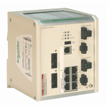 SE Contactors K Коммутатор Connexium 8TX (8 RJ45, 1 медь, 10/100 Mbit, покрытие) TCSESM083F23F1C
