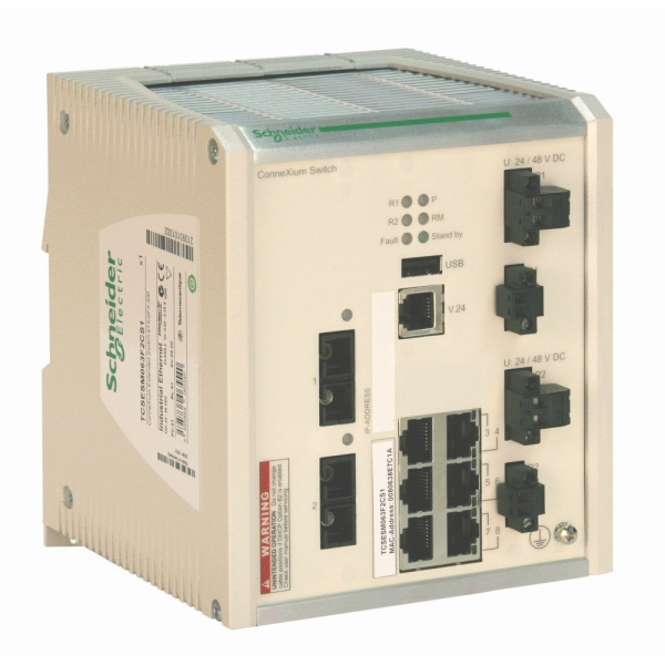 Купить SE Contactors K Коммутатор Connexium 6TX/2FXSM (6 RJ45,1 медь, 2 опт одномод,10/100 Mbit, покр) TCSESM063F2CS1C