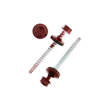 Tech-Krep Саморез КР св. 4,8х51 RAL-3011 (тёмно-красный) (200 шт) - ведро 103287