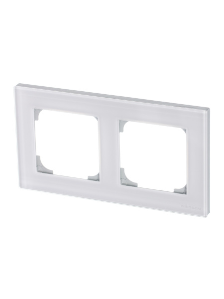 ABB NIE Zenit Стекло белое Рамка 2-я 2+2 мод 2CLA227200N3001