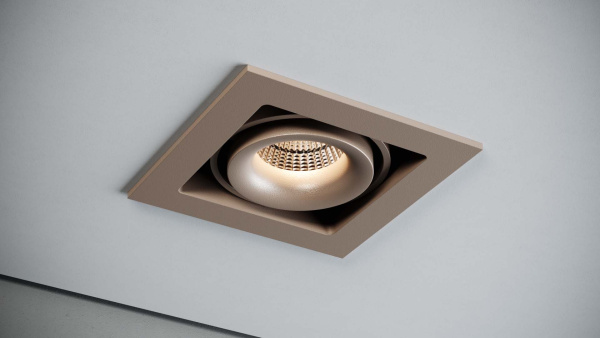 Quest Light Светильник встраиваемый, поворотный, шампань, под лампу GU10, IP20 CASTLE 1 LD champagne