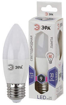ЭРА LED B35-9W-860-E27 (диод, свеча, 9Вт, хол, E27) Б0047938