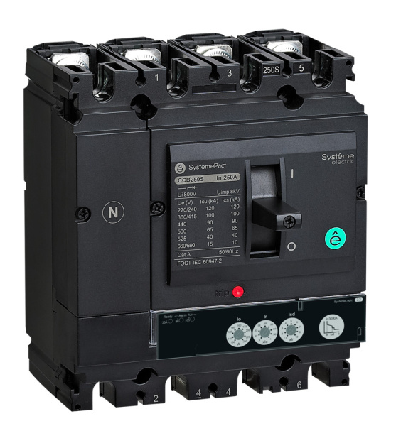 Systeme Electric Автоматический выключатель SYSTEMEPACT CCB250 150KA 4P4D S2.2 250A рычаг