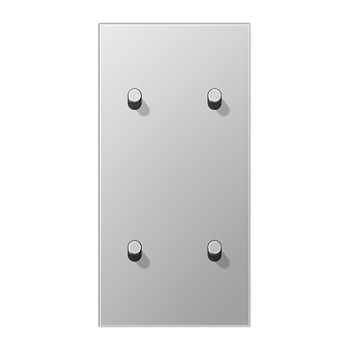 JUNG LS1912 Алюминий Центральная плата, 2 поста, для вертикальной установки, тумблеры 2+2,цилиндр; метал. исполнение AL12-25R0