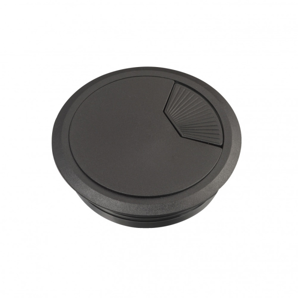 SE Unica System+ Черный Кабельный громмет d80 мм (2шт) INS61212