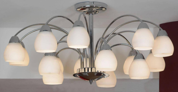 Купить Lussole S.R.L Металл Хром /  Стекло Люстра E27 10W GRLSF-2403-15