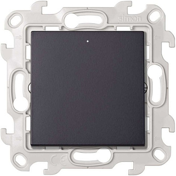 Simon 24 Графит Кнопочный выключатель с подсветкой 10A 250В~ 2420160-038