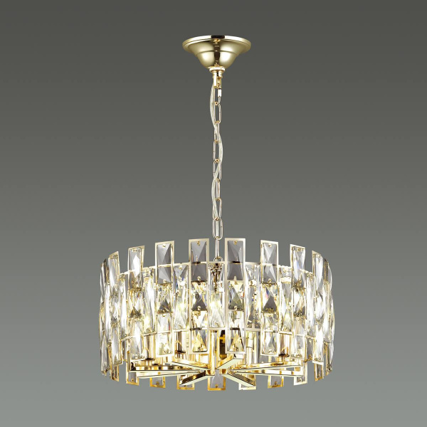 Купить Odeon Light 4121/8 ODL19 436 золото/хрусталь Люстра E14 8*40W DIORA