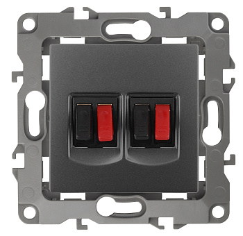 ЭРА 12-3112-12 Графит Розетка аудио двойная, IP20, 12
