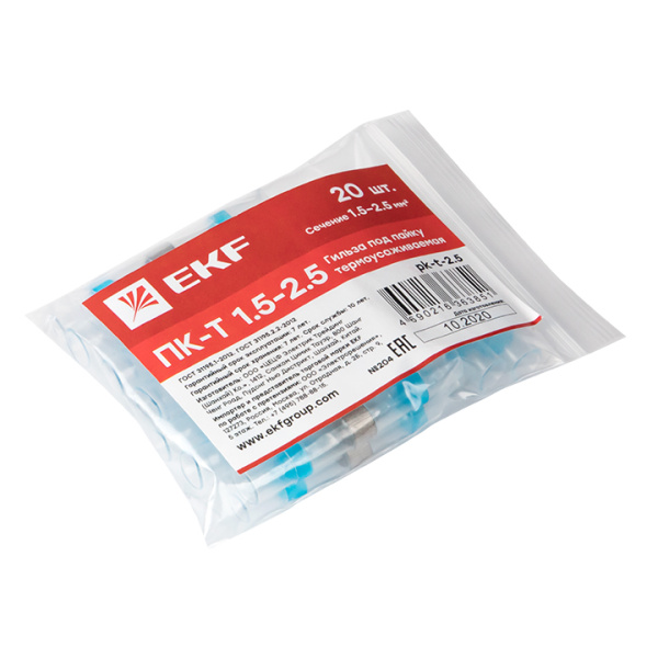 Купить EKF PROxima Гильза термоусаживаемая ПК-Т 1.5-2.5 под пайку (20шт.)