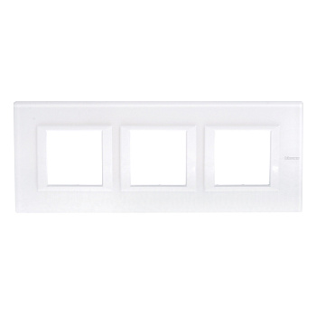 BT Axolute Белое стекло Рамка 2+2+2 мод прямоугольная горизонтальная HA4802M3HVBB
