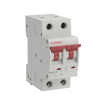 DKC Автоматический выключатель модульный YON max типа MD63S, 4,5кА, 2 полюса, хар-ка C, 3А MD63S-2PC3