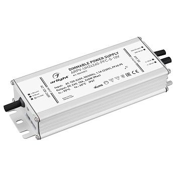 Arlight Блок питания ARPV-UH24240-PFC-0-10V (24V, 10.0A, 240W) (IP67 Металл, 7 лет) 024143(1)