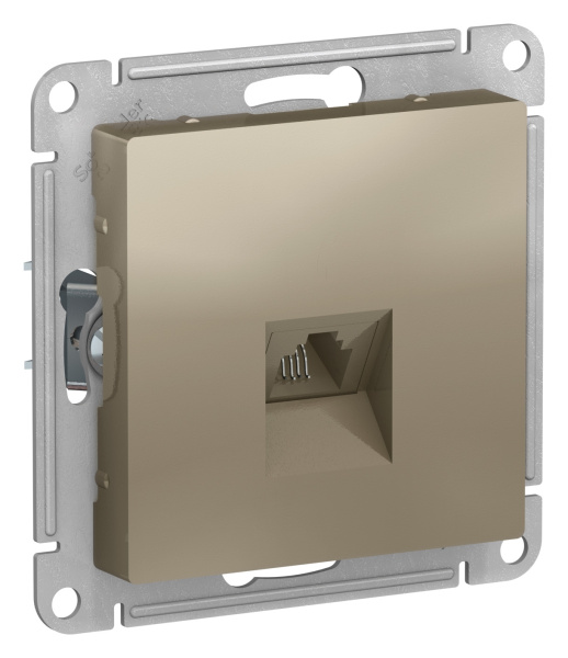 Купить Systeme Electric AtlasDesign Шампань Розетка телефонная RJ11, механизм