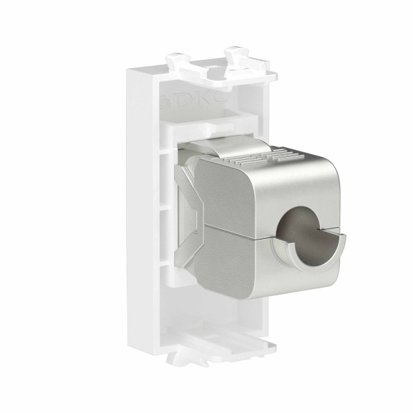 Купить DKC Компьютерная розетка RJ-45 без шторки модульная, кат.6А экранированная, "Avanti", "Белое облако", 1 модуль
