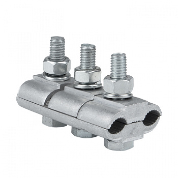 EKF PROxima Зажим соединительный плашечный 3 болта М6 (D провода 9,6...11,4 мм) ПА-2-2