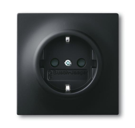 ABB BJE Impuls Черный бархат Розетка с/з 2CKA002011A3886