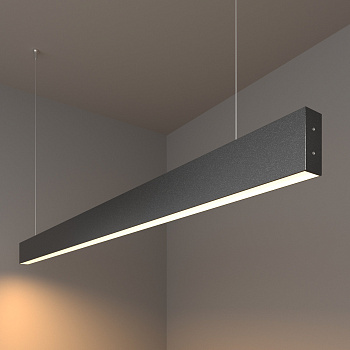 Elektrostandard 101-200-30-128 / Линейный светодиодный подвесной односторонний светильник 128см 25W 3000K черная шагрень a042951 Elektrostandard 101-200-30-128 / Линейный светодиодный подвесной односторонний светильник 128см 25W 3000K черная шагрень a042951