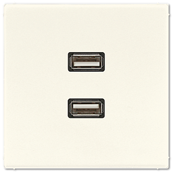 JUNG Мультимедиа разъём, слоновая кость MALS1153