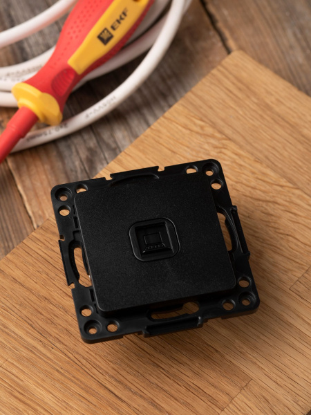 Купить EKF PROxima Стокгольм Черный Розетка RJ-45
