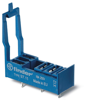 Finder Розетка для монтажа на плате для реле 46.61; в комплекте пластиковая клипса 9711