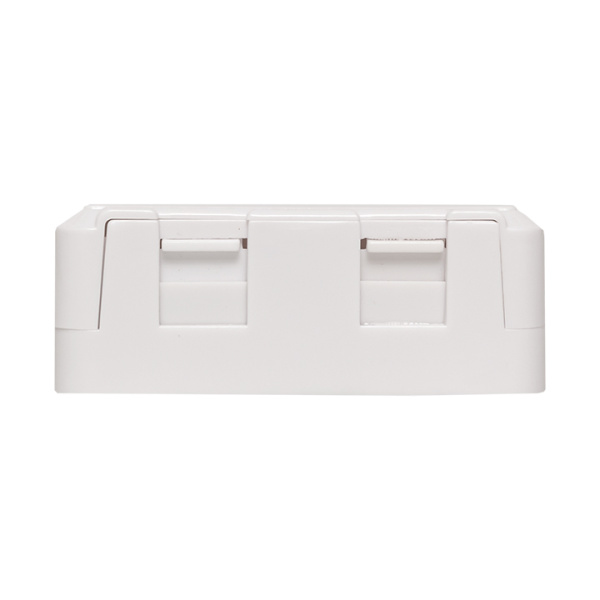 Купить EKF TeraLINK PRO Корпус розетки настенной TeraLINK PRO на 2 модуля Keystone со шторками и маркерами белый