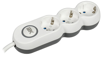 IEK UNO Удлинитель У03В 3 места 2P+PE/1,5м 3х1,5мм2 16А/250В UNO